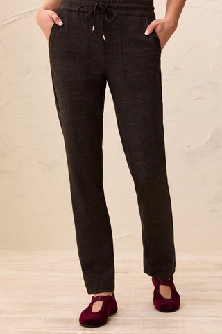 Soft Ponte Elastic Waist Pull-On Pants-Henna