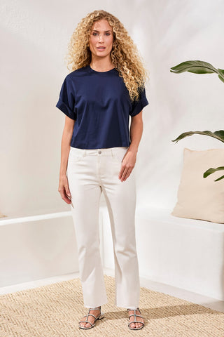 BLUE THREAD Sophia Curvy 90s Straight Leg Denim Jeans-Saltwhite