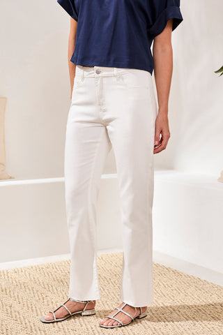 BLUE THREAD Sophia Curvy 90s Straight Leg Denim Jeans-Saltwhite
