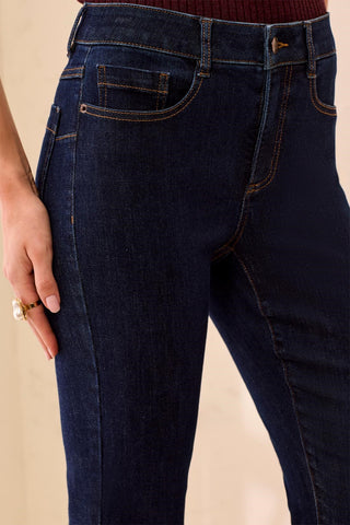 Sophia Curvy Boundless Stretch Denim Slim Leg Jeans-Darknight