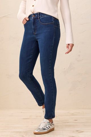 Sophia Curvy Boundless Stretch Denim Slim Leg Jeans-Fadedblue