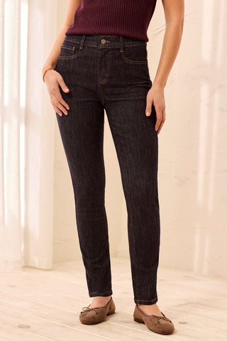 Sophia Curvy High-Rise Slim Ankle Denim Jeans-Rinse