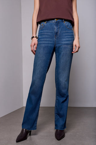 BLUE THREAD Sophia Curvy Straight Leg 90's Denim Jeans-Authenticblue