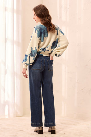 Sophia Curvy Super Straight Ankle Denim Jeans-Dusk