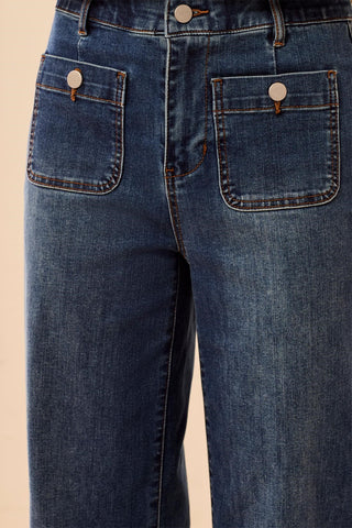 Sophia Curvy Super Straight Ankle Denim Jeans-Dusk
