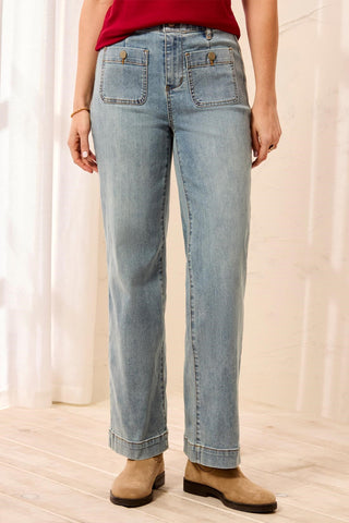 Sophia Curvy Super Straight Ankle Denim Jeans-Skylight
