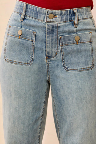 Sophia Curvy Super Straight Ankle Denim Jeans-Skylight
