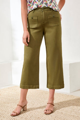 Sophia High-Waisted Kick-Flare Jeans With Front Pockets-Rainforest