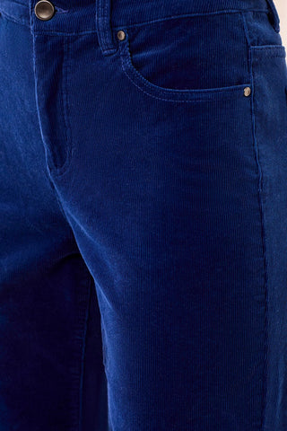 Pantalon Évasé En Velours Côtelé Taille Haute-Stellaire