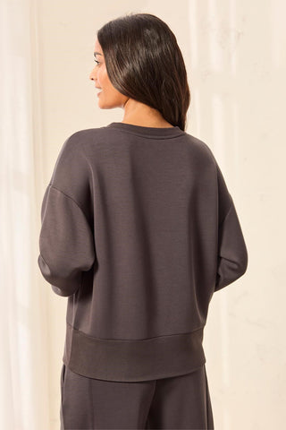 TECHNO LUX V-Neck Drop Shoulder Pullover-Tornado